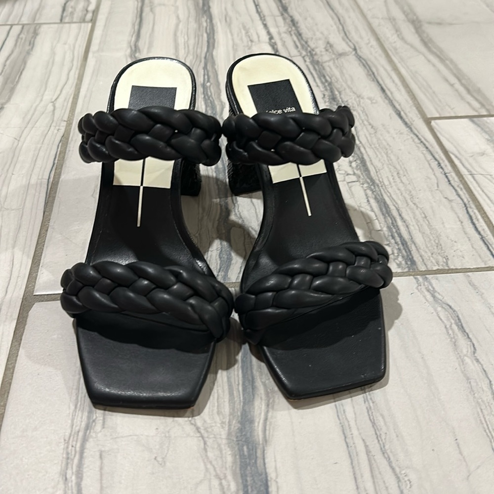Dolce vita black block heels